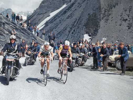 Am Col du Galibier bei der Tour 1966 - Wandbild