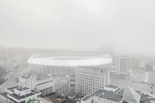 Smog in Kiew - Wandbild