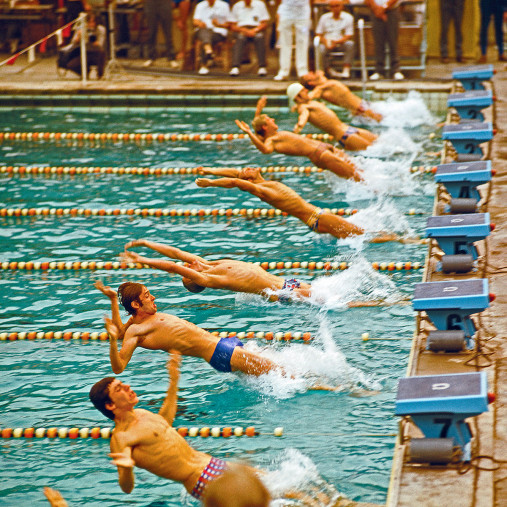 Rückwärts ins Wasser