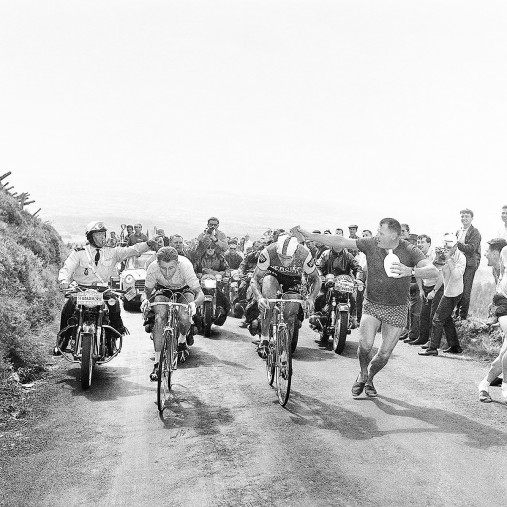 Mit dem Schwamm bei der Tour 1964