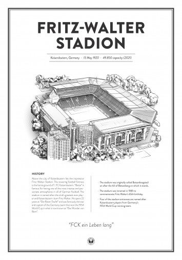 Stadium Posters by Fans Will Know: Kaiserslautern