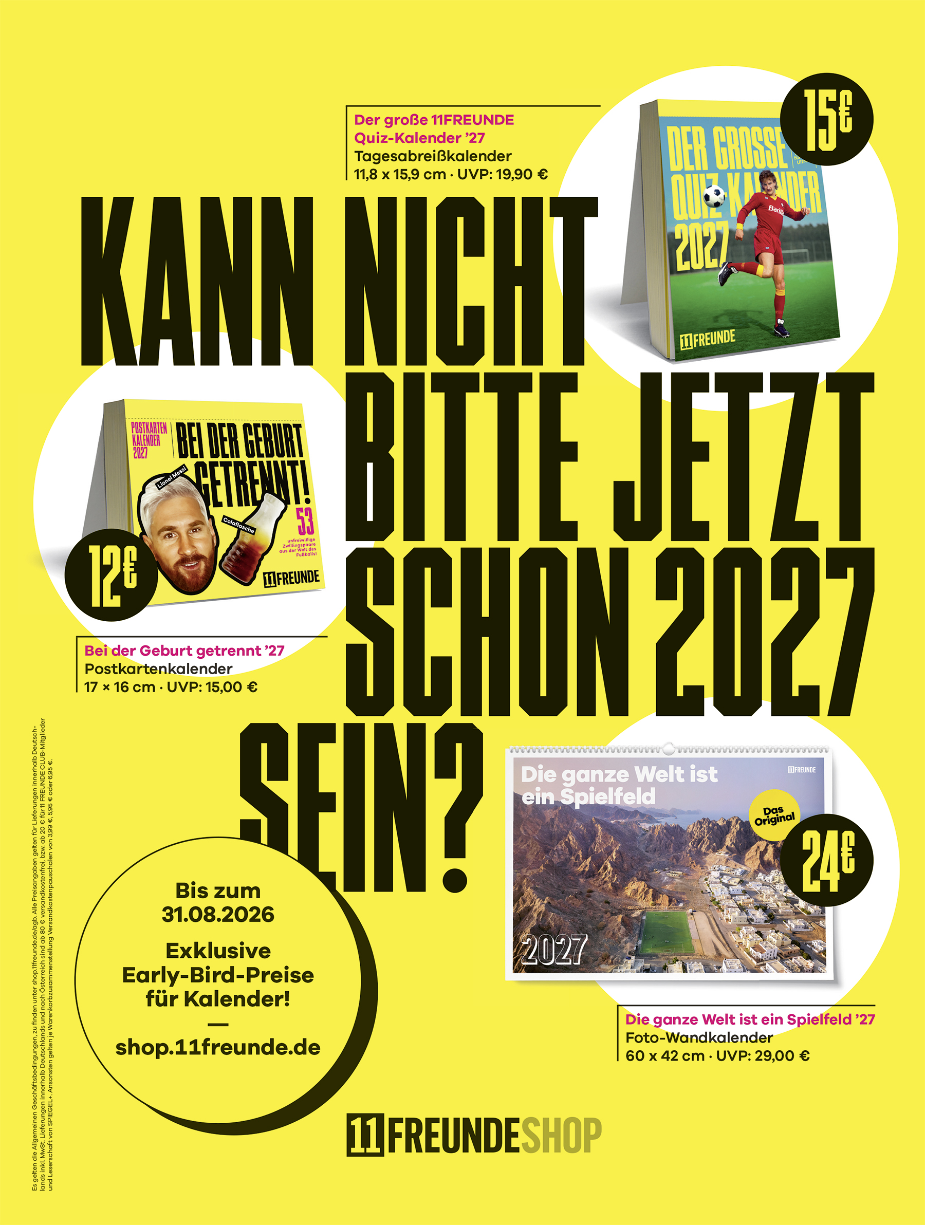 Kalender-Anzeige im 11FREUNDE Bundesliga-Sonderheft (#297)