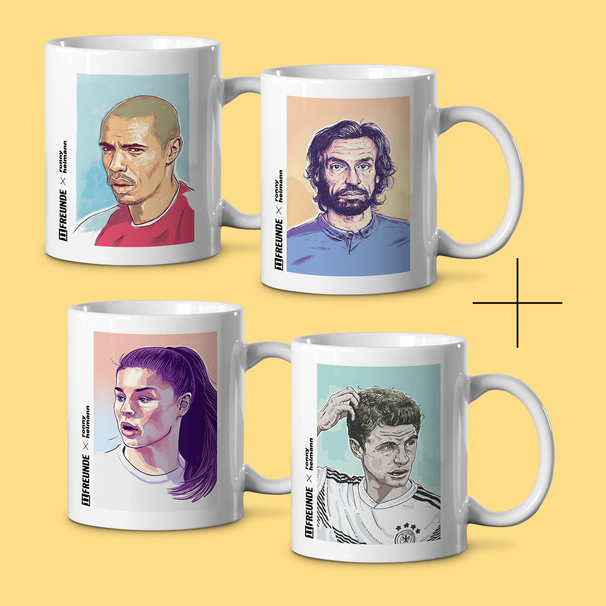 Fußball Design-Kaffeebecher 11FREUNDE x Ronny Heimann