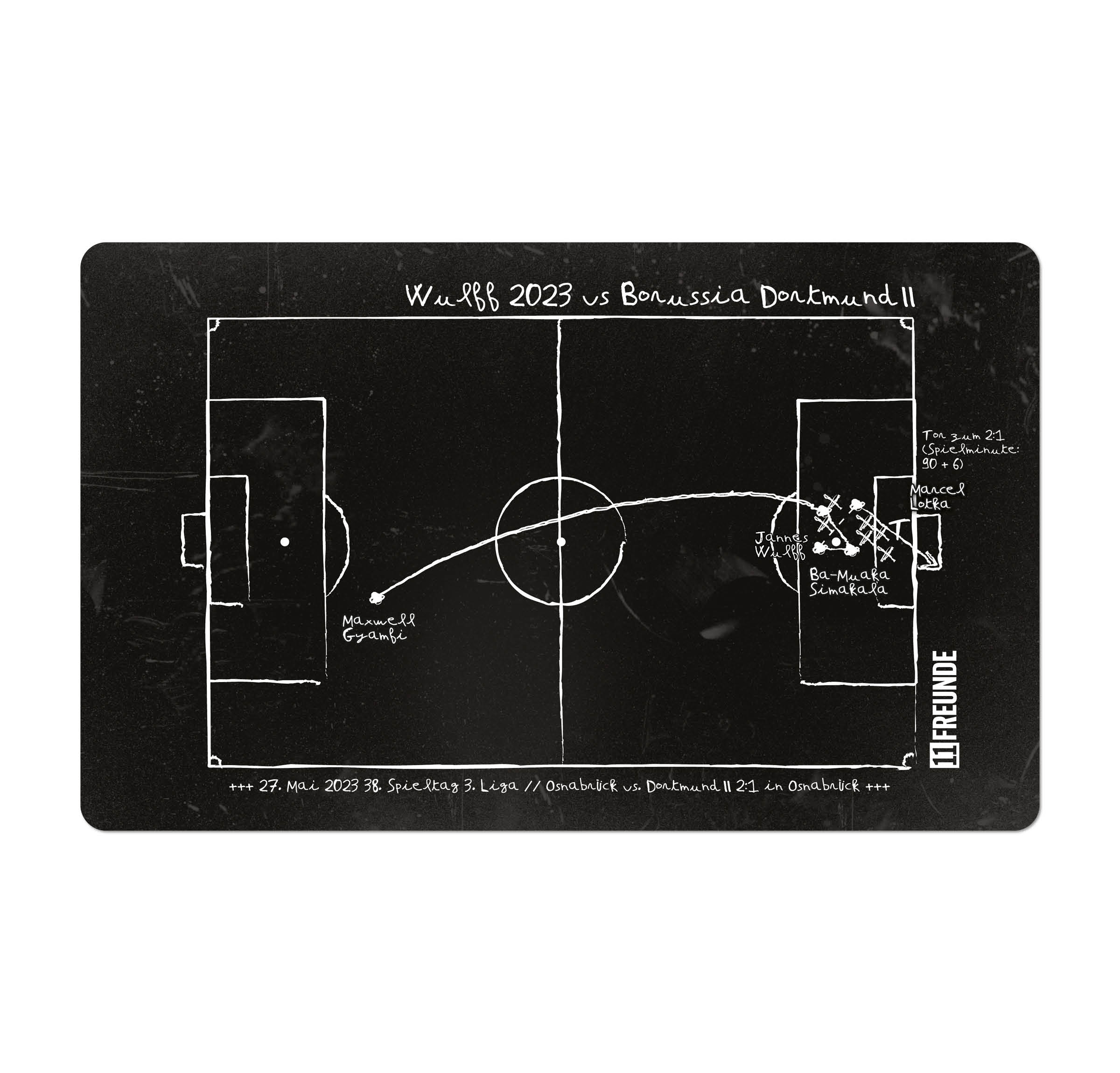 Frühstücksbrettchen: Wulff 2023 - Spielzug zum 2:1 VfL Osnabrück vs. Borussia Dortmund II