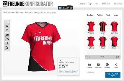 owayo Frauen Trikot-Konfigurator 11FREUNDINNEN - 11FREUNDE SHOP