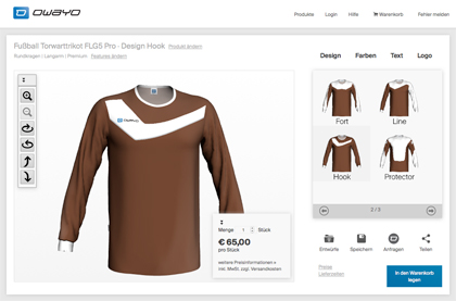 owayo-Trikot-Konfigurator Männer Torwart - 11FREUNDE SHO